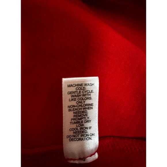 Cato Red Long Sleeve Top Women’s XL Pullover Blouse Casual Classic Style - Picture 4 of 5